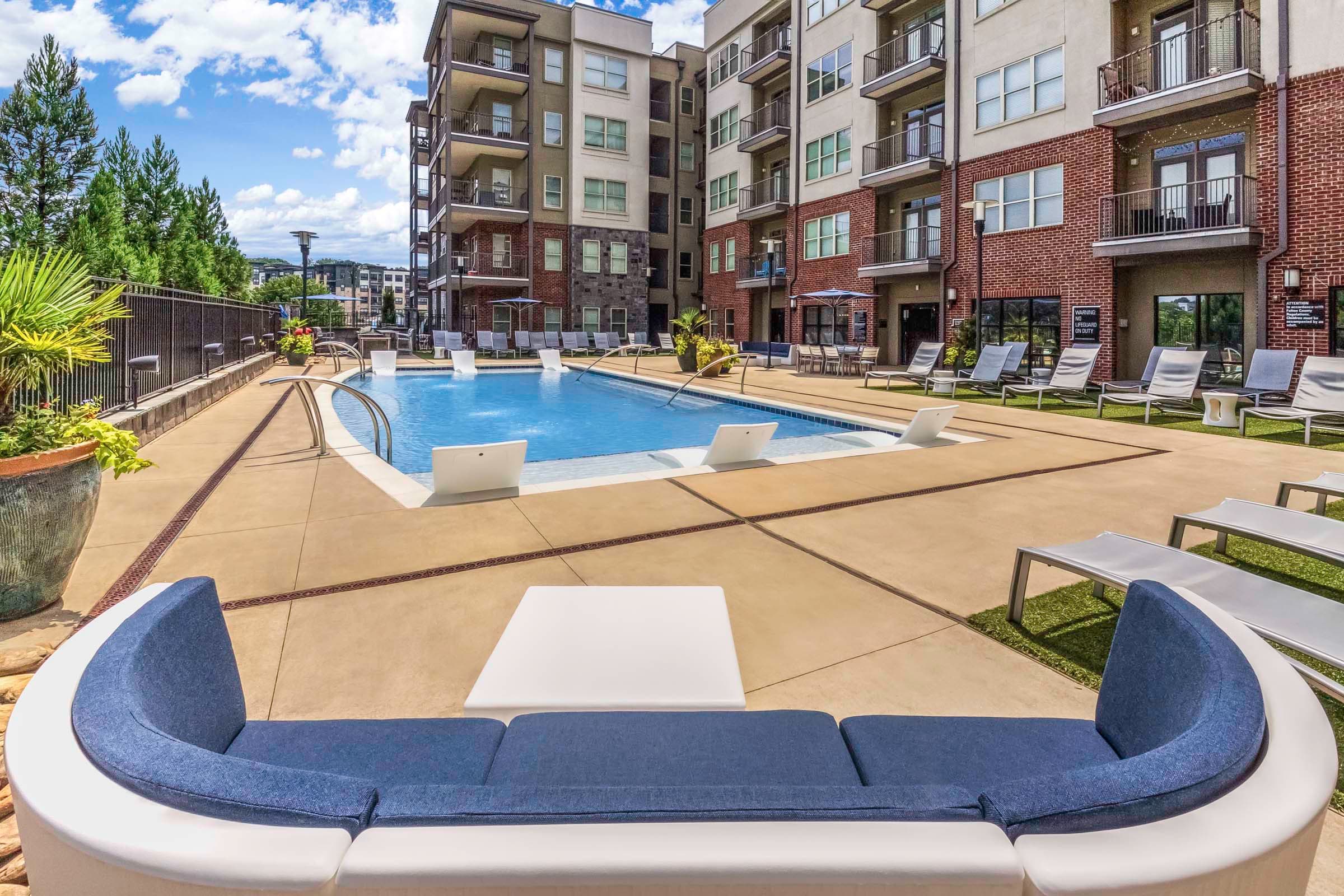 Saltwater Pool with Lounge Seating